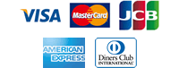 VISA MasterCard JCB AMERICAN EXPRESS Diners Club